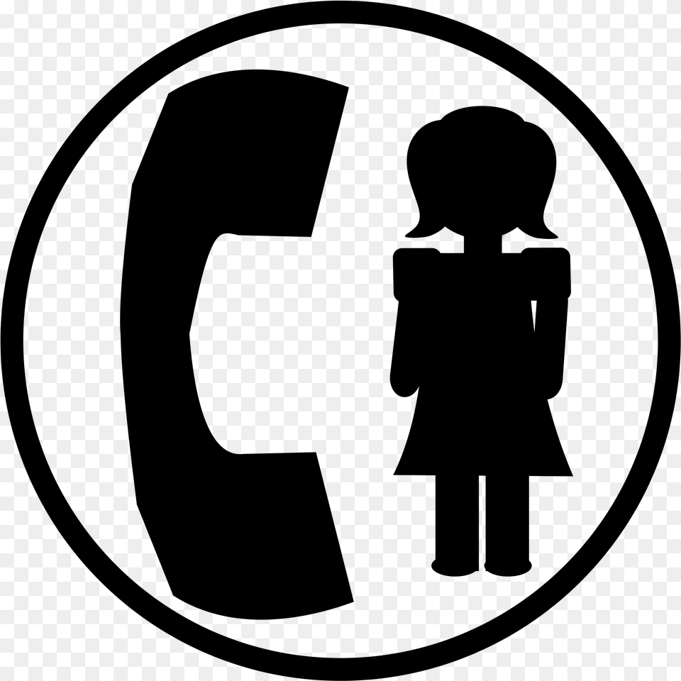 Clipart Woman Circle Women Helpline Icon, Gray Free Png