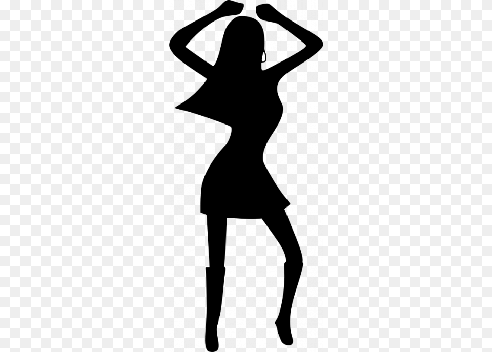 Clipart Woman Dance, Gray Png Image