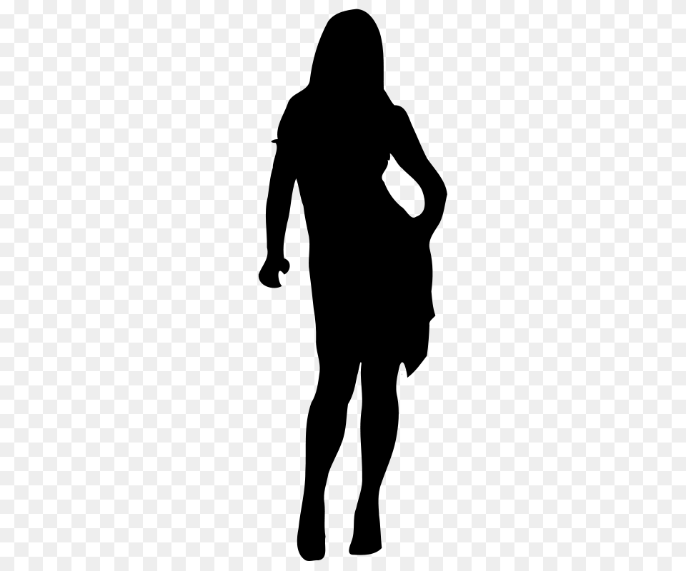 Clipart Woman Silhouette Nicubunu, Gray Png