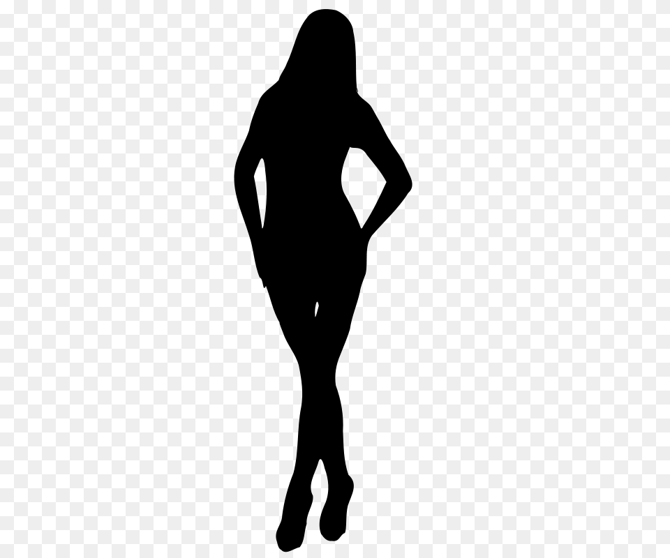 Clipart Woman Silhouette Nicubunu, Gray Free Png Download