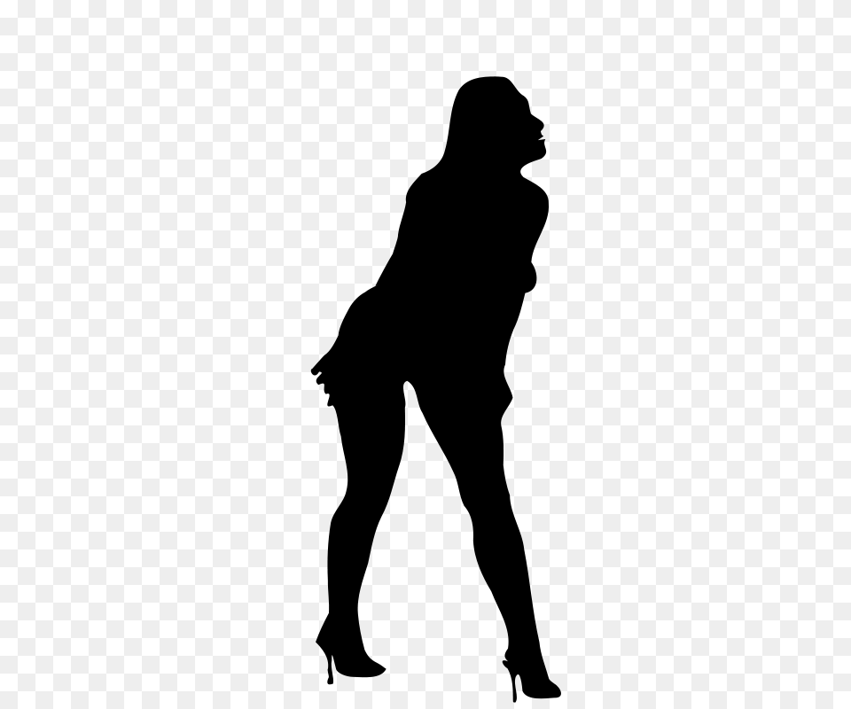 Clipart Woman Silhouette Nicubunu, Gray Png Image