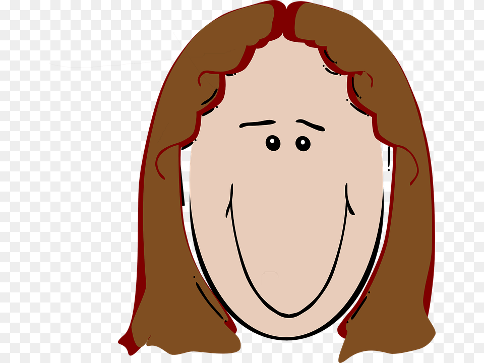 Clipart Woman With Brown Hair, Baby, Person, Head, Face Free Png Download