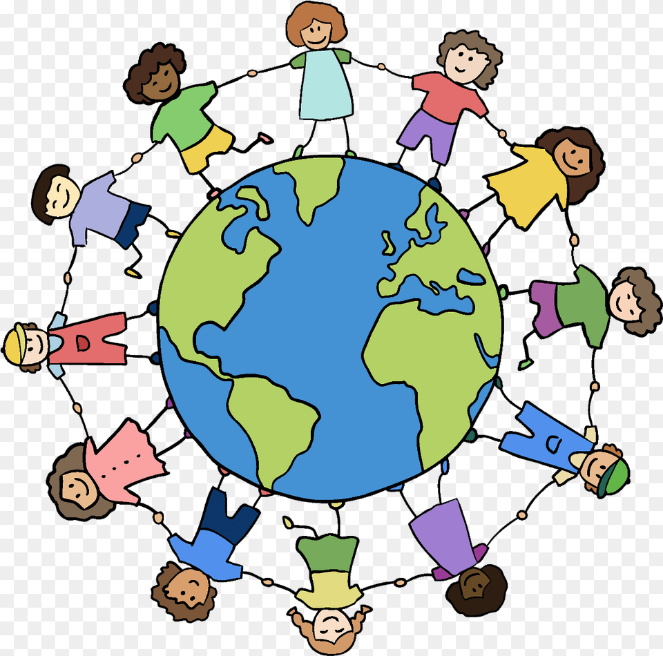 Clipart World Holding Hand Around People Holding Hands Around The World, Baby, Person, Astronomy, Outer Space Free Png