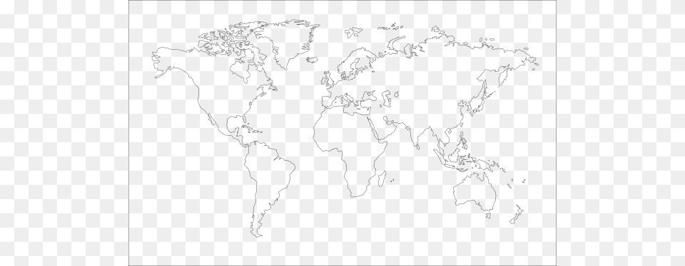 Clipart World Map Outline World Map, Chart, Plot, Atlas, Diagram Free Png Download