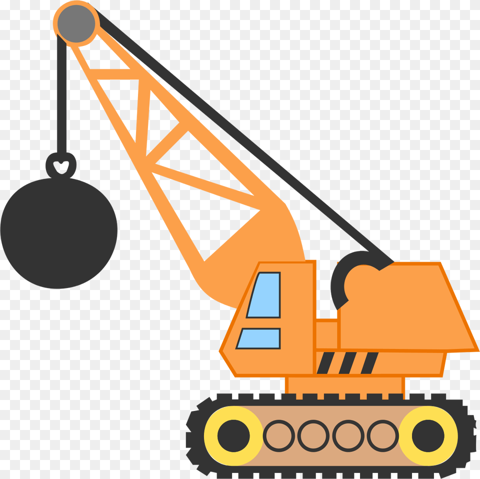 Clipart Wrecking Ball Clip Art, Construction, Construction Crane, Bulldozer, Machine Png Image