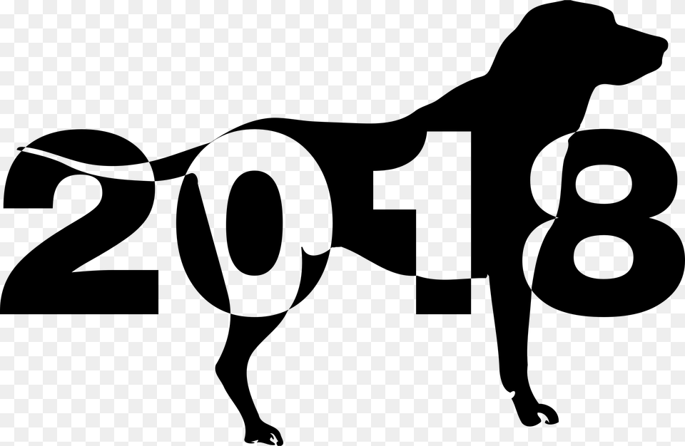 Clipart Year Of The Dog Transparent, Gray Free Png