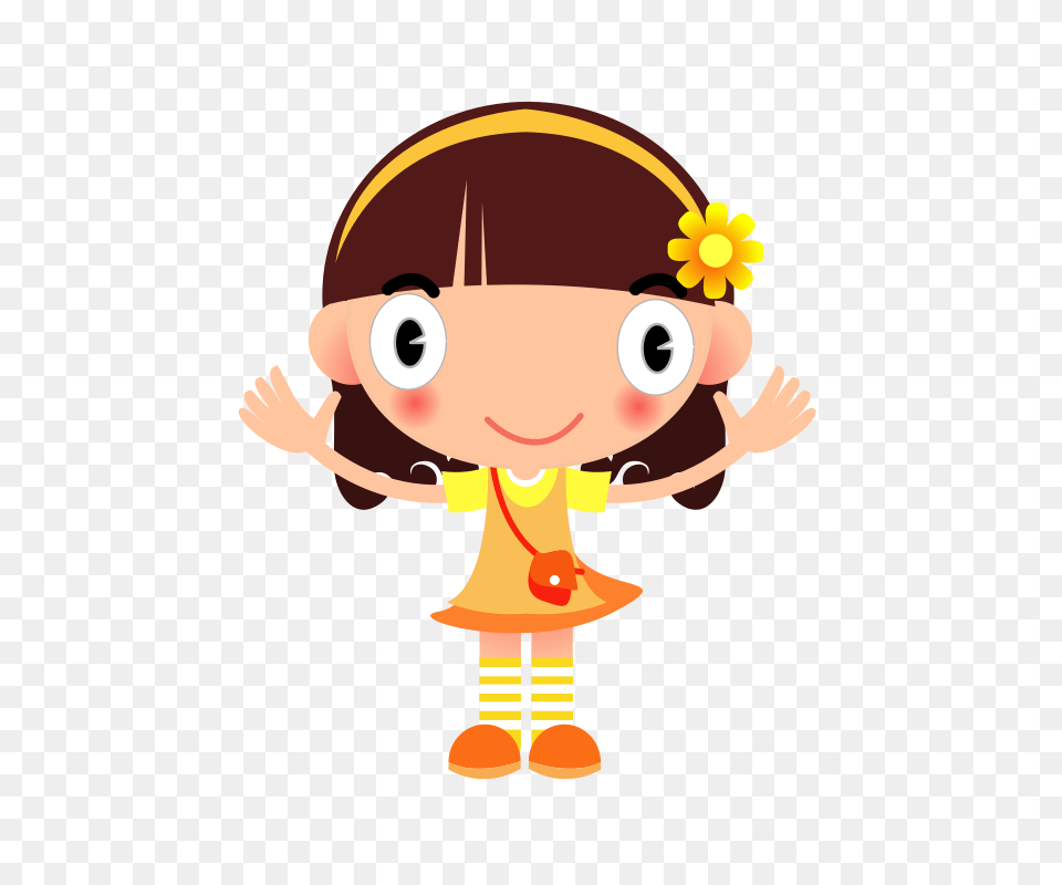 Clipart Yellow Girl, Baby, Person, Face, Head Free Transparent Png