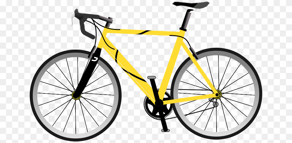 Clipart Yellow Speed Bike Bianchessi, Bicycle, Transportation, Vehicle, Mountain Bike Png