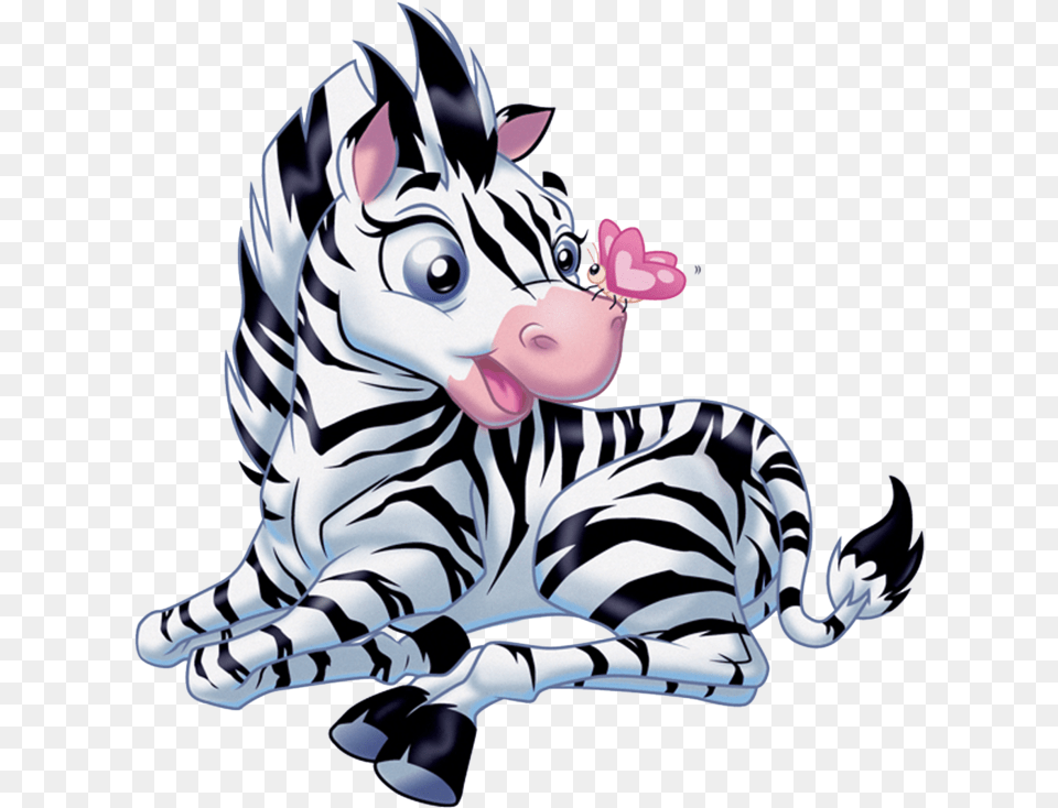 Clipart Zebra Mother Baby Cartoon Zebra, Animal, Face, Head, Mammal Free Png Download