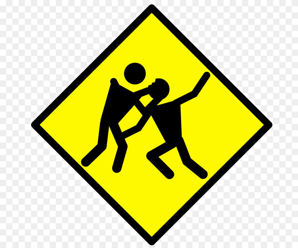 Clipart Zombie Warning Road Sign Bnielsen, Symbol, Road Sign, Adult, Male Free Png