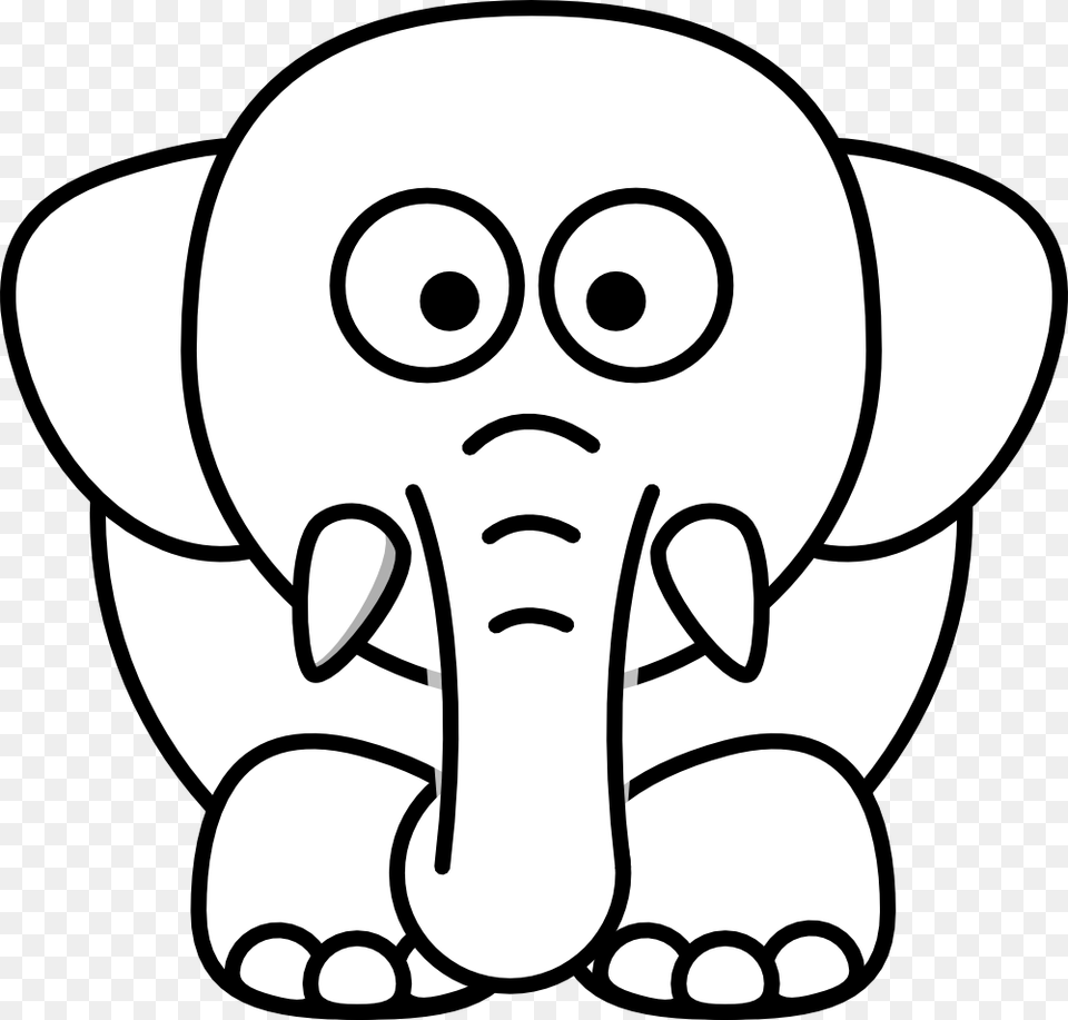 Clipartist Net Clip Art Lemmling Cartoon Elephant Black White, Baby, Person, Animal, Wildlife Free Transparent Png