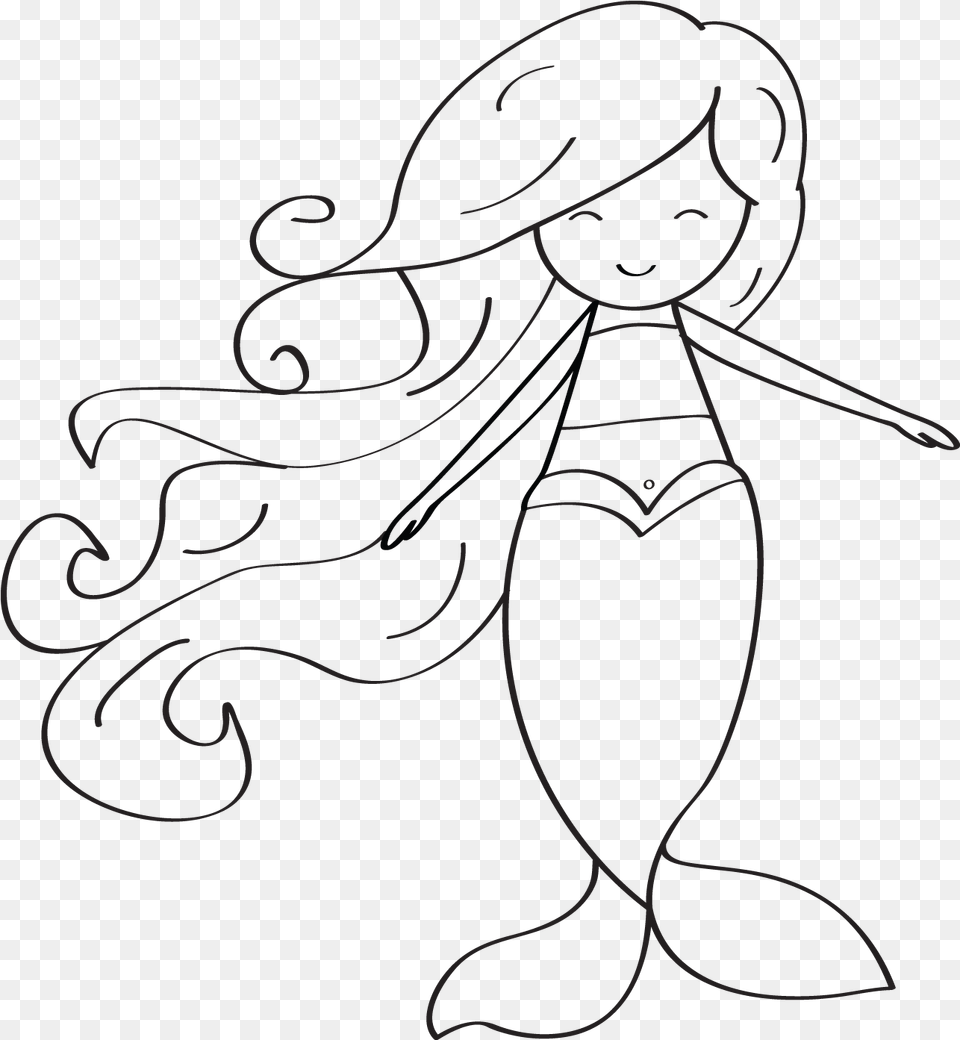 Cliparts For Free Clip Art Black And White Mermaid, Blackboard Png Image