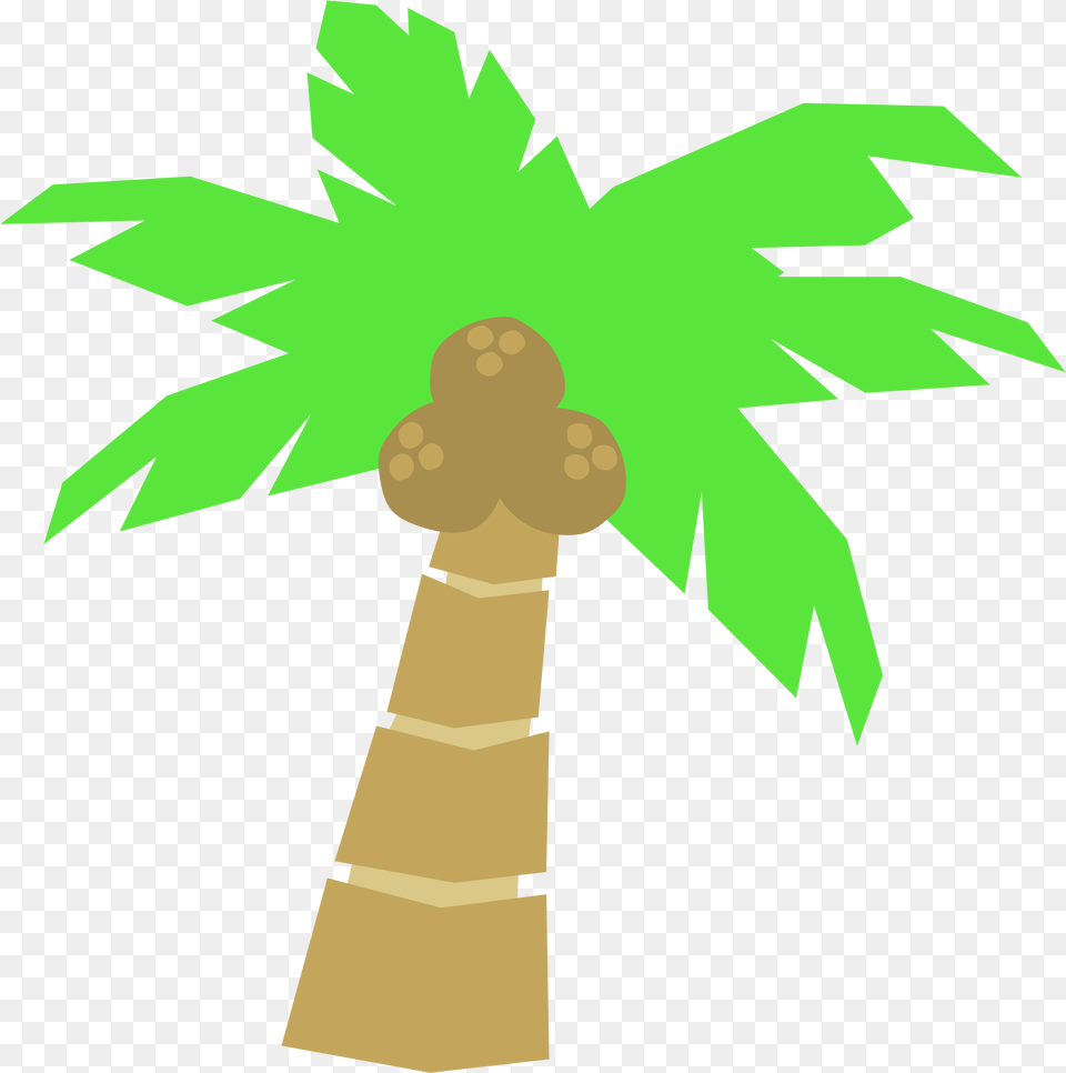 Cliparts Palm Tree And Sun Clipart Transparent Cute Palm Tree Vector, Palm Tree, Plant, Food, Produce Free Png Download