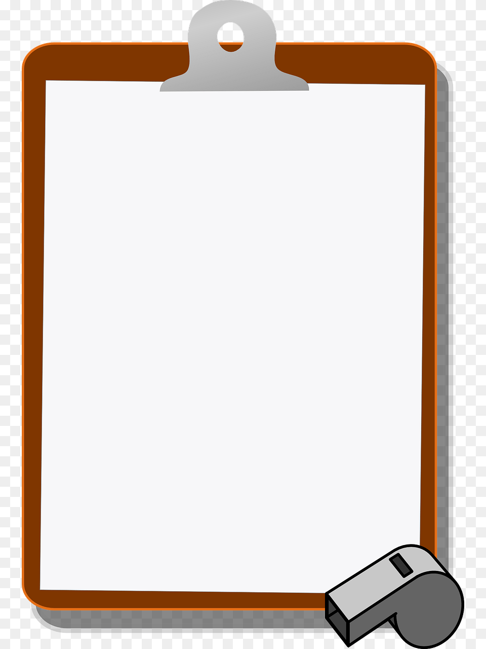 Clipboard And Whistle Clip Art, White Board Free Png