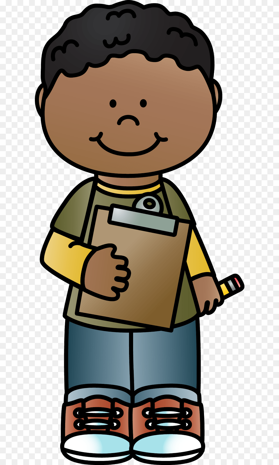 Clipboard Clipart Child Kid With Clipboard Clipart, Book, Comics, Publication, Baby Free Png
