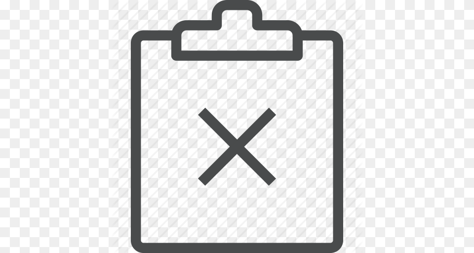Clipboard Close Copy Delete Error Remove X Icon, Bag Png Image