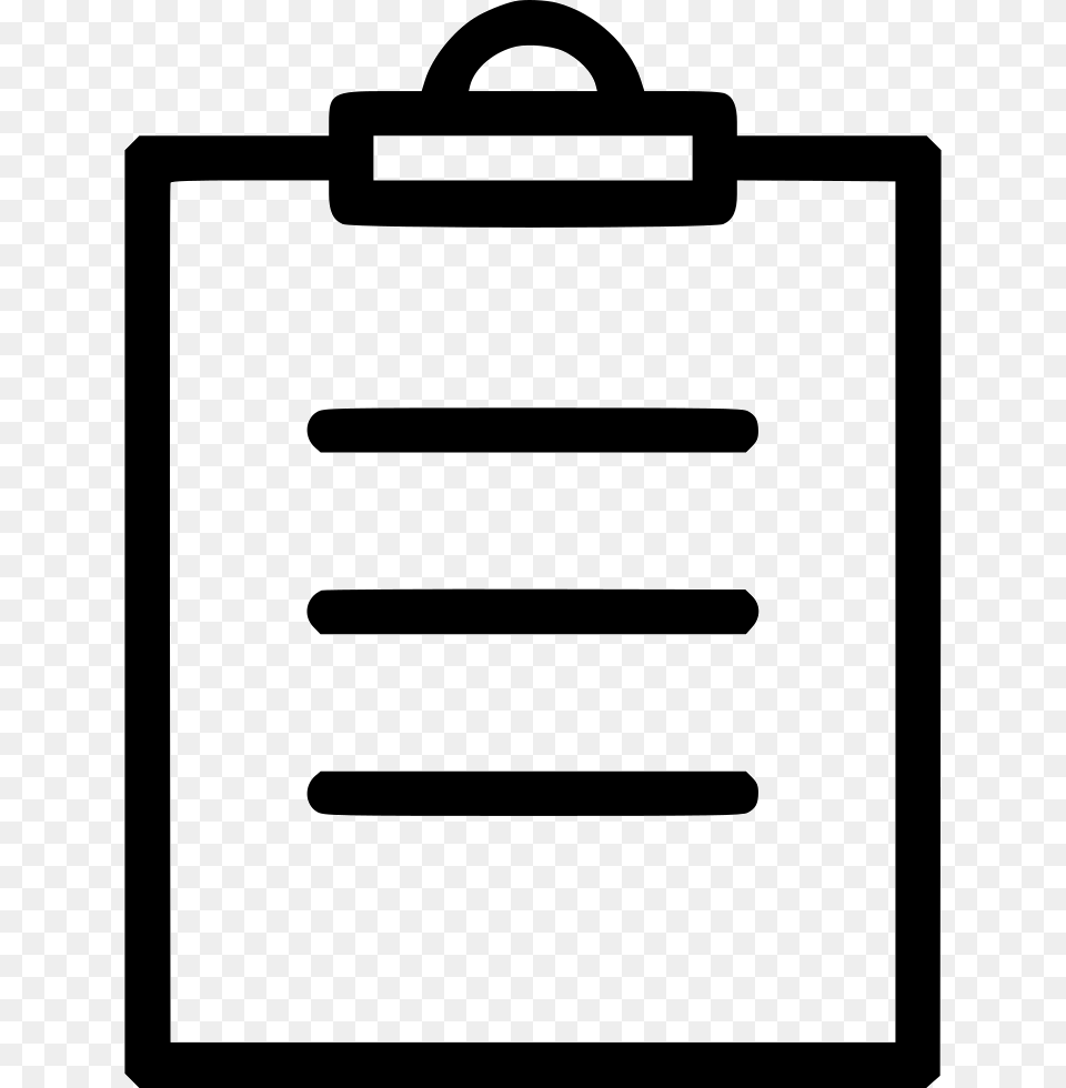 Clipboard List Checklist Text Inventory Icon Download, Bag Free Transparent Png