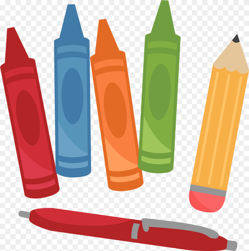 Clipcookdiarynet Pencil Clipart School Supply 1 1591 X, Crayon, Dynamite, Weapon, Can Png