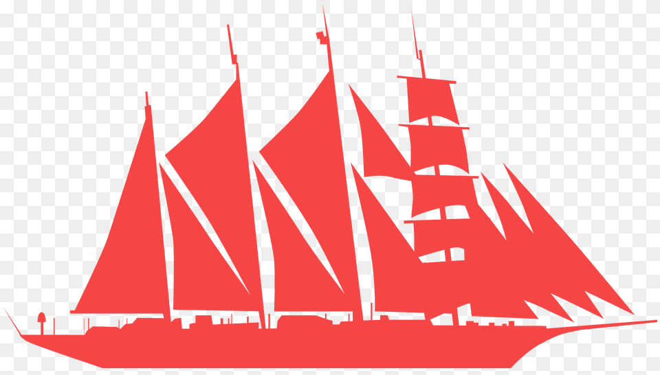 Clipper Ship Silhouette, Boat, Sailboat, Transportation, Vehicle Png Image
