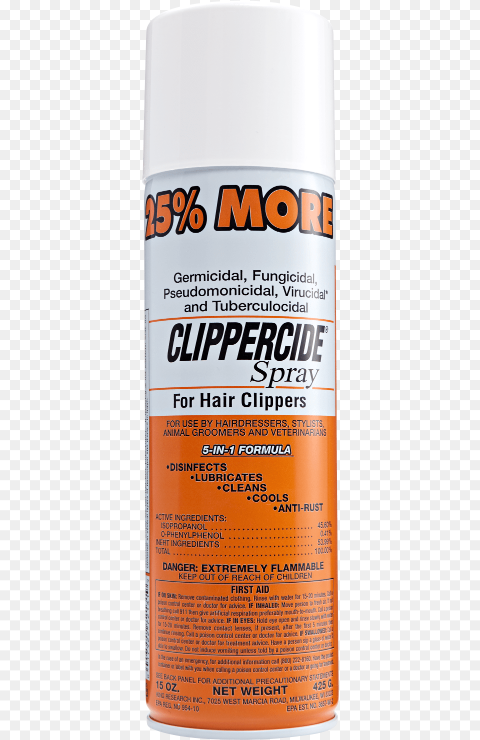 Clippercide Clipper Disinfectant Spray By Barbicide Clippercide Disinfectant Clipper Spray 15 Oz, Tin, Cosmetics, Alcohol, Beer Png