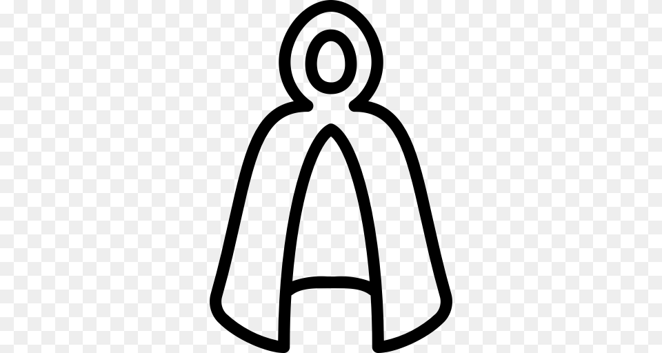 Cloak Harry Invisibility Outline Potter Icon, Gray Free Png Download