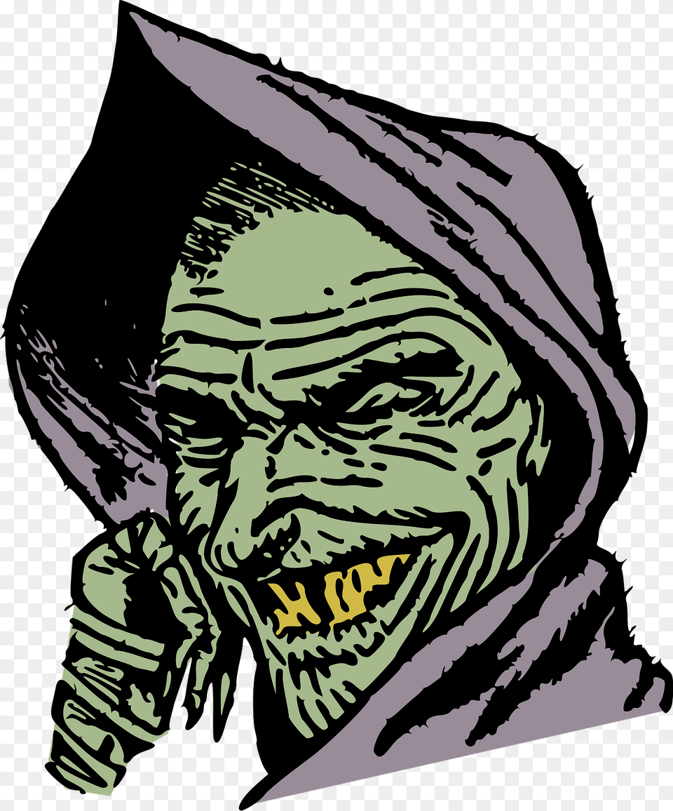 Cloaked Goblin Clipart, Hat, Clothing, Person, Adult Free Png