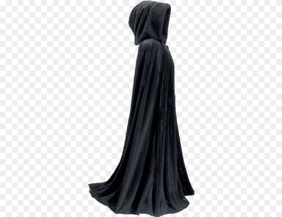 Cloaked Person Unknown Mystery Mysterious Dark Long Black Cape With Hood, Fashion, Cloak, Clothing, Adult Free Png Download