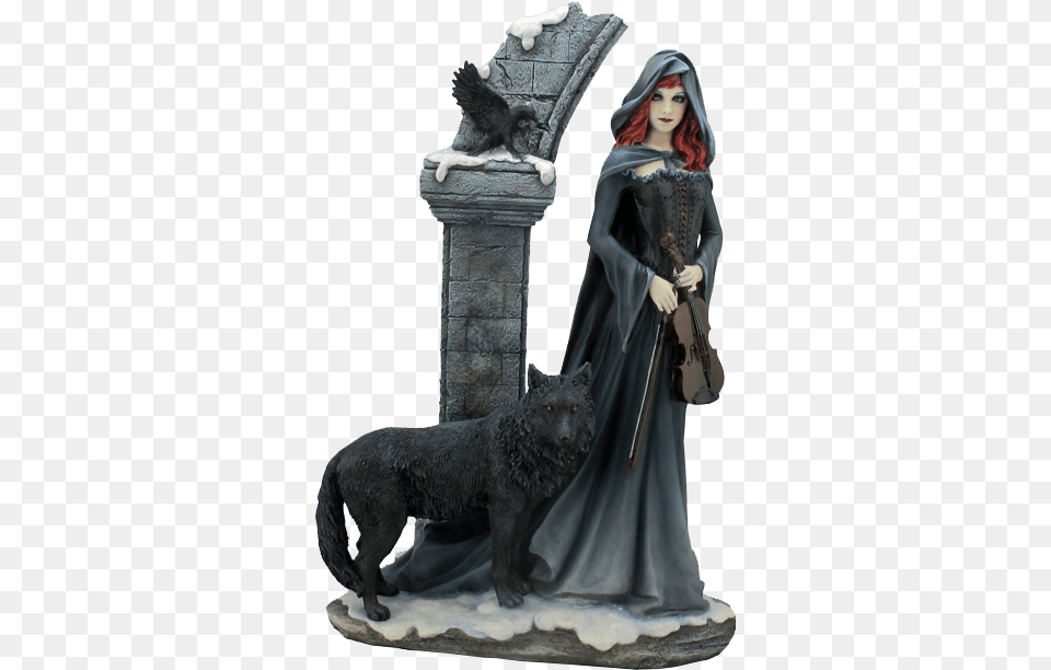Cloaked Violinist Statue Sorcire Et Le Loup, Fashion, Animal, Canine, Pet Png