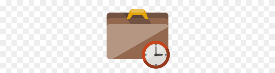 Clock, Bag, Briefcase Png Image