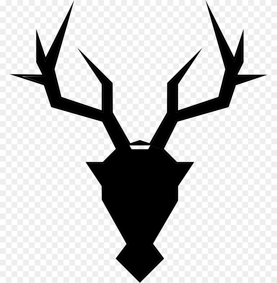 Clock, Silhouette, Stencil, Animal, Deer Free Png