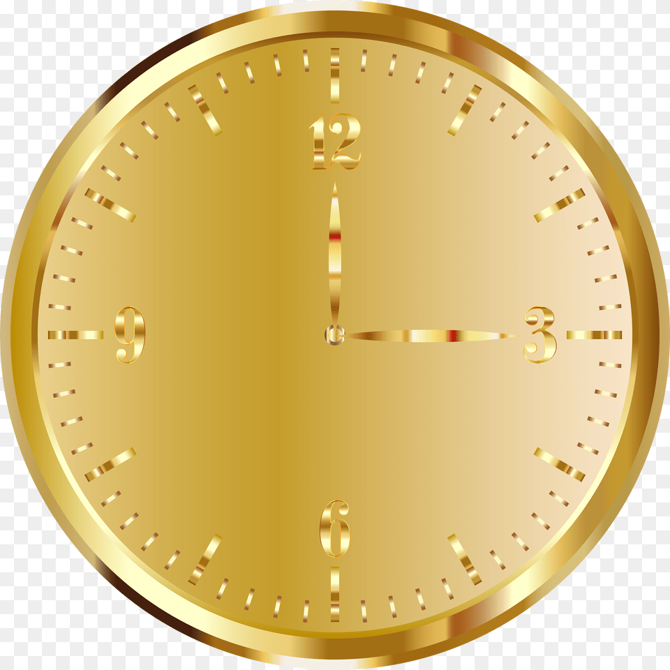 Clock Clipart, Gold Free Png Download