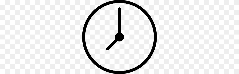 Clock Clipart Simple, Gray Png Image