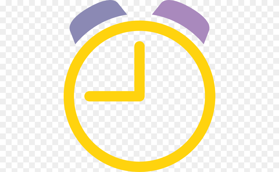 Clock Clipart Yellow, Alarm Clock Png