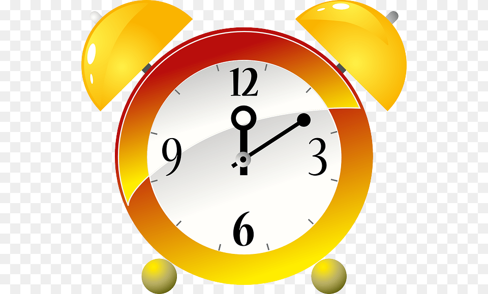 Clock Clipart Yellow, Alarm Clock, Analog Clock, Disk Free Png