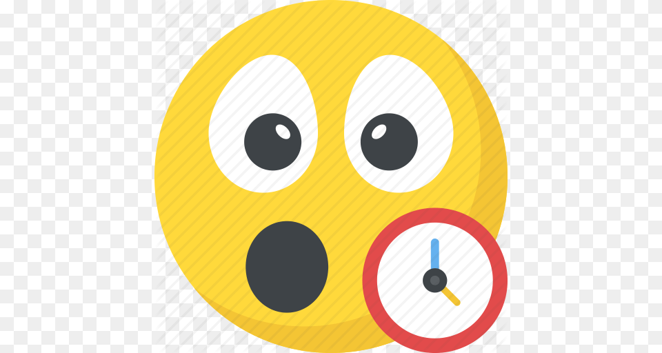 Clock Emoji Emoticon Reminder Surprised Waiting Icon, Sphere, Disk Free Png