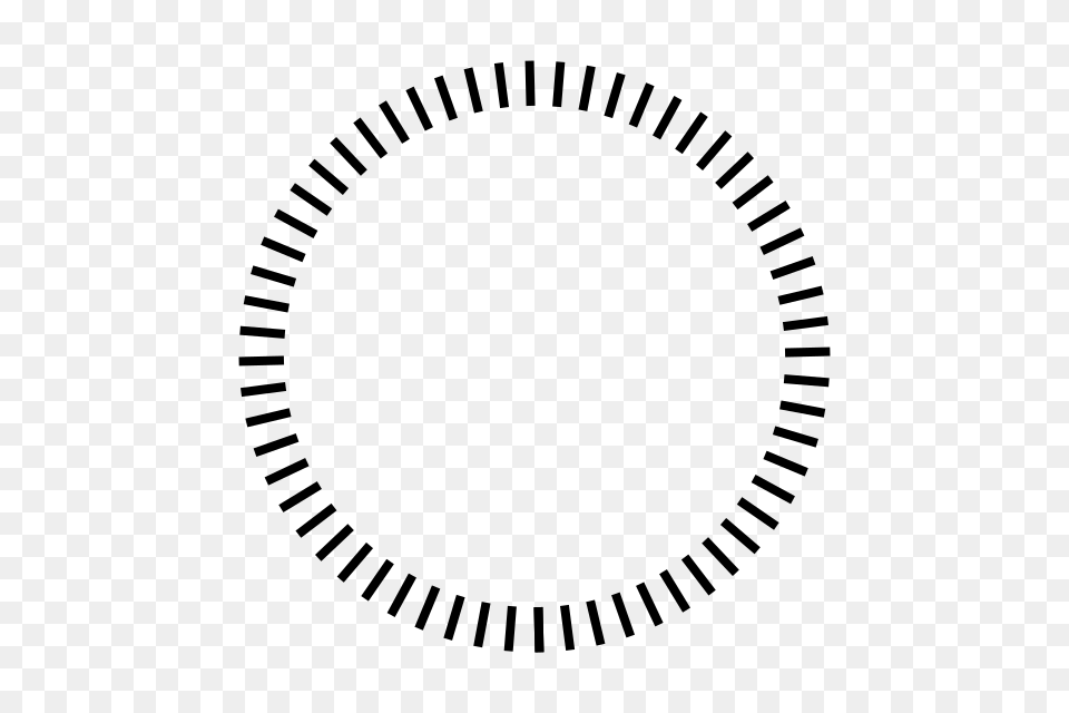 Clock Face Minute Marks, Gray Png