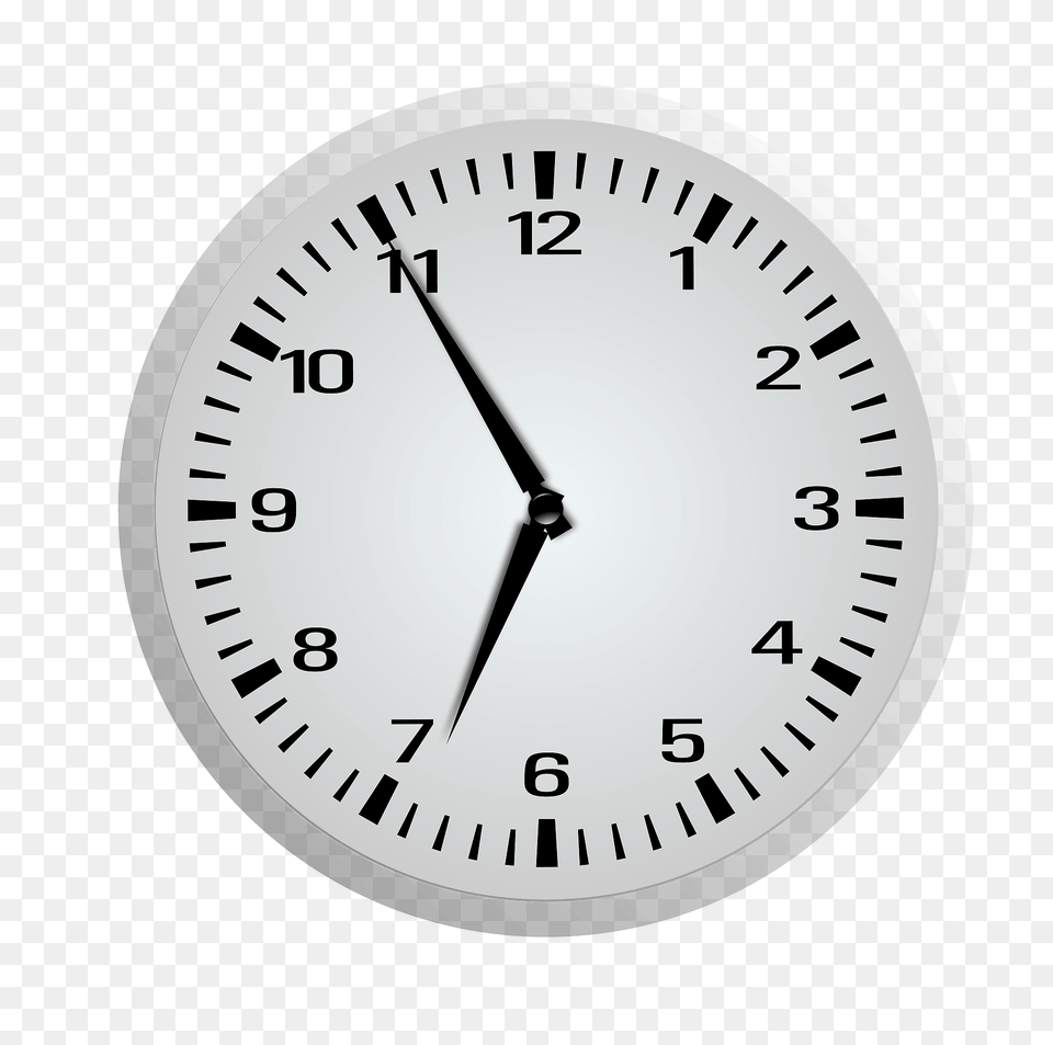 Clock Face Six Fifty Five 655 Clipart, Analog Clock, Wall Clock Free Png