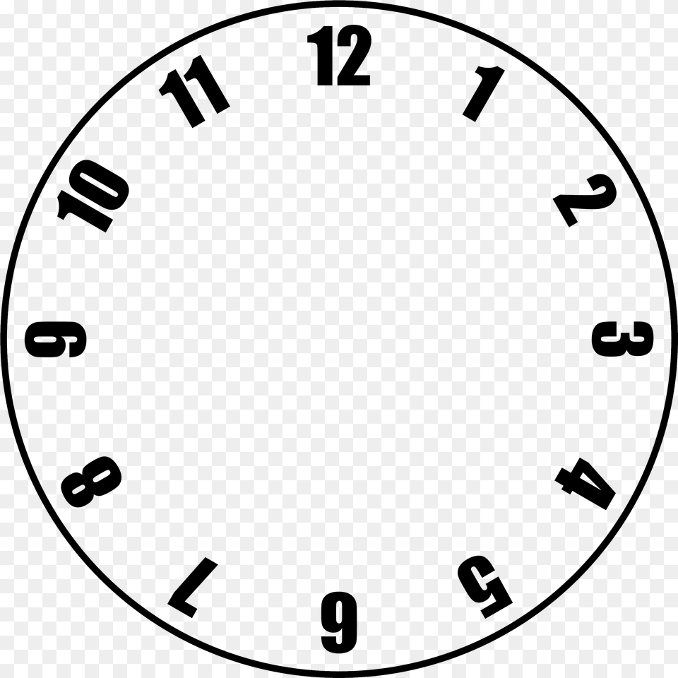 Clock Face Template Clock With No Hands No Background, Oval Png