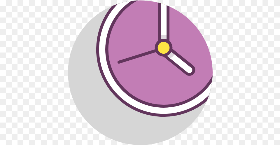 Clock Icon Of Office Vol Dot, Purple, Analog Clock, Ball, Sport Free Png Download