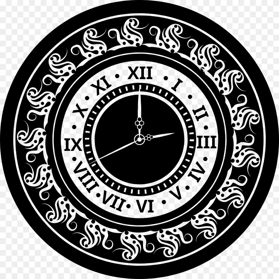 Clock Roman Numbers Clipart, Analog Clock, Wall Clock Free Png Download