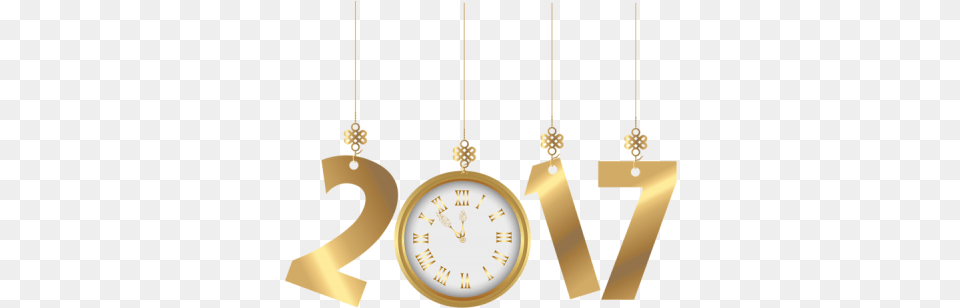 Clock Schrift 2017 Neujahr New Year 4110 Clip Art, Gold, Analog Clock, Chandelier, Lamp Png