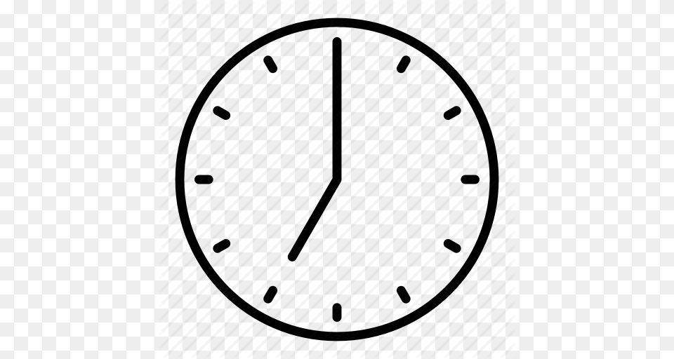 Clock Seven Oclock Time Icon, Analog Clock Free Png Download