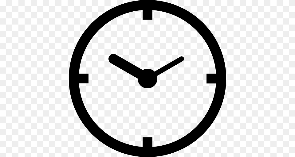 Clock Time Icon, Gray Free Transparent Png