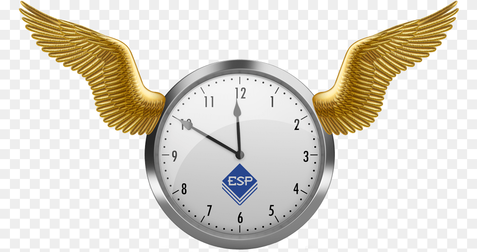 Clock With Wings Clock With Wings, Analog Clock Free Png Download