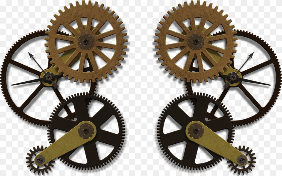 Clock Work Steampunk Art, Machine, Wheel, Bronze, Gear Free Png