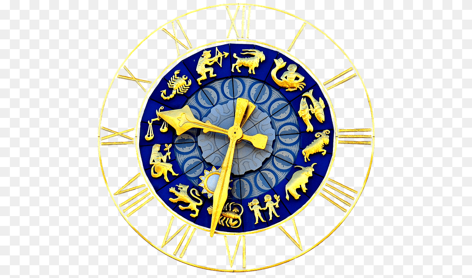 Clock Zodiac Sign Time Of Photo On Pixabay Signos Del Zodiaco Reloj, Analog Clock, Machine, Wheel Free Transparent Png