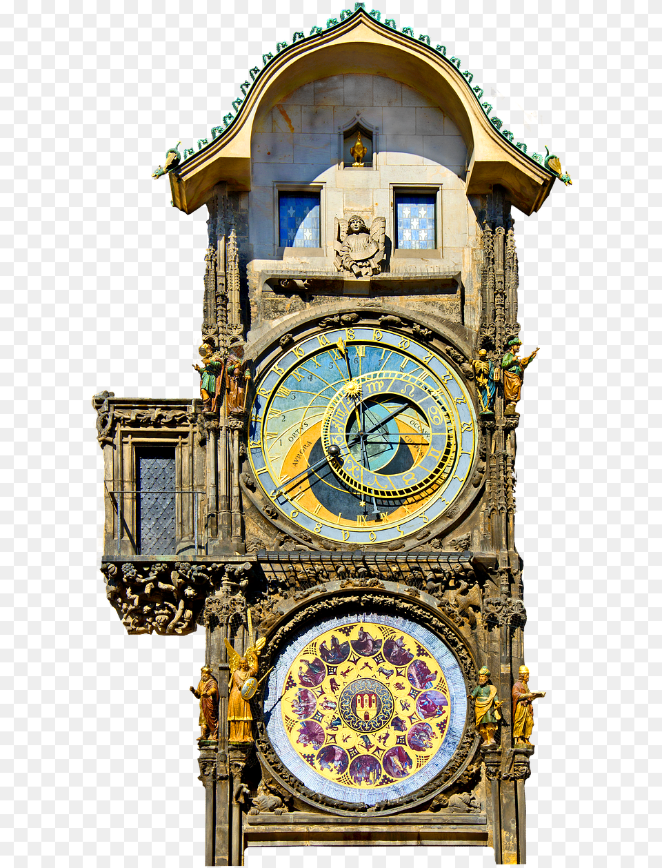 Clockold Town Hallastronomicalmoon Phases Prague Astronomical Clock, Architecture, Building, Clock Tower, Tower Free Transparent Png
