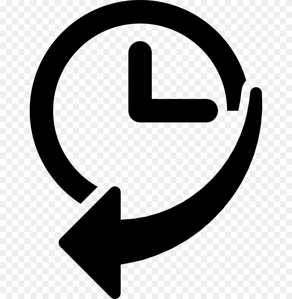 Clocks Clipart Arrow Simbolo De Historial, Stencil, Symbol, Sign Free Transparent Png