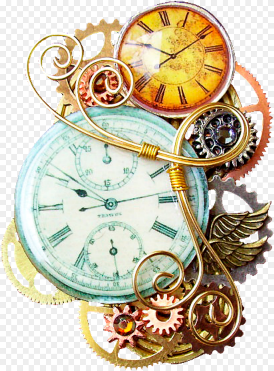 Clocks Gears Background Steampunk Pocket Watch, Wristwatch, Arm, Body Part, Person Free Transparent Png