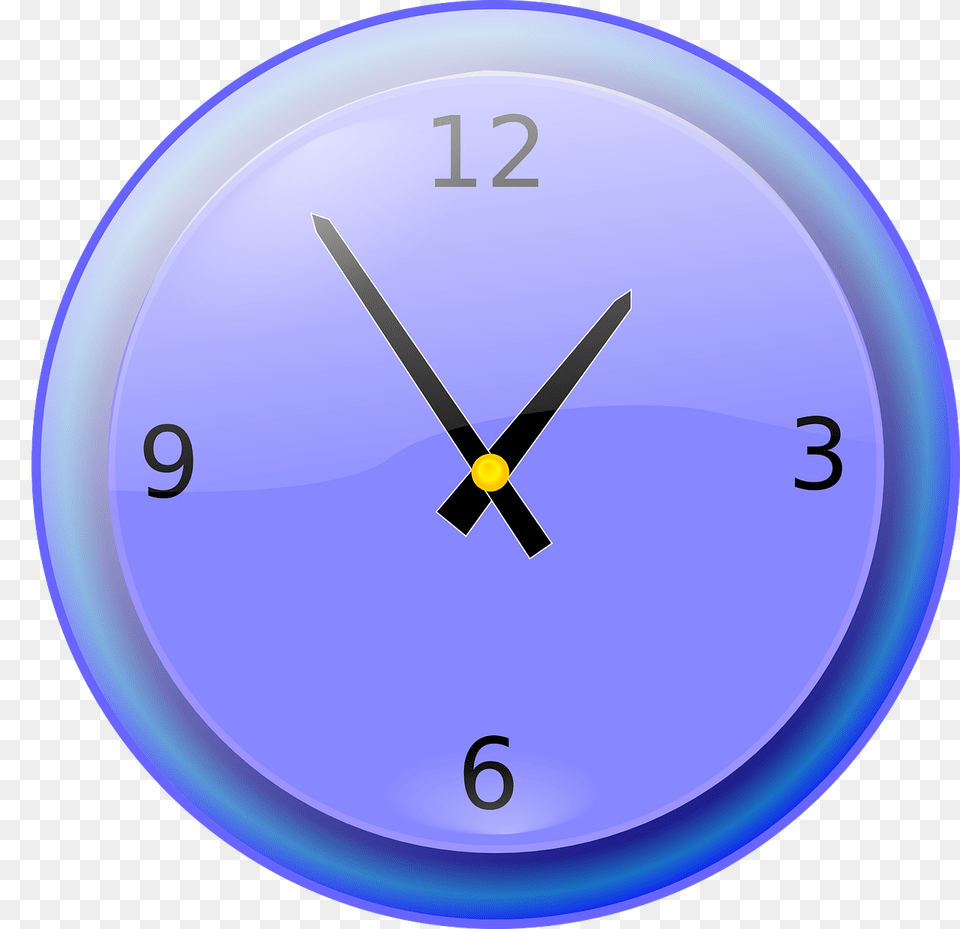 Clocktickinganalogbluetwo Hands, Analog Clock, Clock, Disk Free Png Download